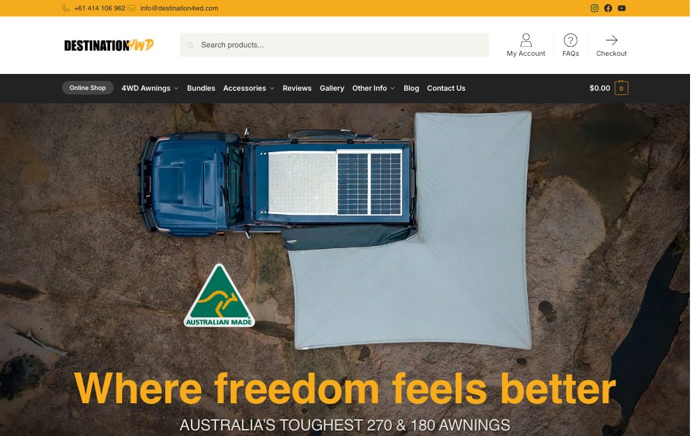 Destination 4WD homepage